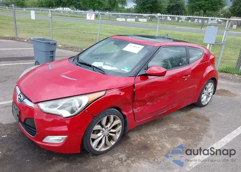 2013 Hyundai Veloster Base W/Gray from USA, damaged, VIN KMHTC6ADXDU092804